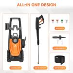 Giraffe Tools Pressure Washer, Max 2400 PSI, 2.3 GPM Electric Power Washer with 4 Quick-Connect Nozzles, Foam Cannon for Cars/Patios/Driveways/Fences