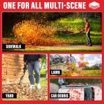 MZK Cordless Leaf Blower,20V Battery Powered Leaf Blower for Lawn Care, Electric Lightweight Mini Hand Blower(Battery & Charger Included) for Blowing Leaves, Patio Cleaning, Lawn Care and Dust