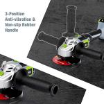 WORKPRO 20V Cordless Angle Grinder Kit, 4-1/2 Inch, Lightweight Angle Grinder Tool 4.0Ah Lithium-Ion Battery & Fast Charger, Ergonomic Button Position for Reducing Hand Pressure