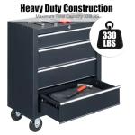 Winado 4-Drawer Tool Chest with Wheels & Lock & Key, Heavy Duty Cart Rolling Tool Box on Wheels, Metal Storage Cabinet, Rolling Tool Cart with Drawers for Garage, Warehouse & Repair Shop
