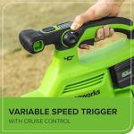 Greenworks 40V (230 MPH / 505 CFM / 75+ Compatible Tools) Cordless Brushless Leaf Blower / Vacuum, 5.0Ah Battery and Charger Included