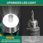 GRENPRO 4V Electric Screwdriver Rechargeable, Cordless Screwdriver 9pcs Bit with 1pc Bit Holder, USB Small Power Screwdriver Set with Bits, Green