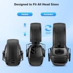 Link Dream 2Pack Shooting Ear Protection, NRR 35dB Ear Protection Hearing Protection Noise Cancelling Ear Muffs with Adjustable Headband for Gun Range Hunting