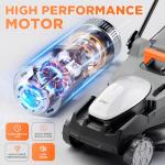 Litheli 40V (2 x 20V) 16" Electric Lawn Mower Cordless, Walk Behind Lawn Mower with 6-Height Adjust, Portable & Lightweight Push Battery Powered Lawn Mower (2 * 4.0AH Batteries Included)