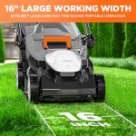 Litheli 40V (2 x 20V) 16" Electric Lawn Mower Cordless, Walk Behind Lawn Mower with 6-Height Adjust, Portable & Lightweight Push Battery Powered Lawn Mower (2 * 4.0AH Batteries Included)