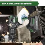 Prostormer Brushless Cordless Drill Set, 575 in.lbs Power Drill Driver, 3/8" Keyless Chuck, 20+1 Max Torque, 2pcs Batteries & Charger with 24 Pcs Drilling Bits & Storage Box