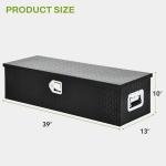 AUTOSAVER88 30 Inch Truck Bed Tool Box, Heavy Duty Aluminum Diamond Plate Tool Box Chest, Waterproof Chest Storage Box with Sliding Shelf and Lock for Trucks, Trailers, RVs, Warehouses
