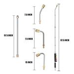 Selkie Pressure Washer Extension Wand Upgrade Power Washer Lance with Spray Nozzle Tips,30°,90°,120° Curved Rod, 1/4’’Quick Connect, Replacement for Anti-Leaked Ring 4000 PSI…
