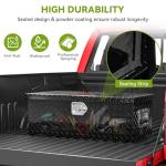 AUTOSAVER88 30 Inch Truck Bed Tool Box, Heavy Duty Aluminum Diamond Plate Tool Box Chest, Waterproof Chest Storage Box with Sliding Shelf and Lock for Trucks, Trailers, RVs, Warehouses