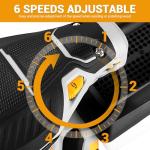 Orbital Sander Corded Hand Sander: DEKOPRO 5" Random Orbital Sander with Dust Box, 6 Various Speeds Electric Palm Sander with Dust Box, 16Pcs Sandpapers for Woodworking & Sanding-Yellow