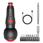 PENTASPI 3.6V Cordless Screwdriver Set, Electric Screwdriver, Rechargeable Power Screwdriver, Electric Ball Grip Screwdriver, 3N.m/10N.m MAX, 280 RPM, Type-C Charging, LED Light for Electronics, DIY