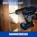 Hammerhead 20V 2-Speed Cordless Drill Driver Kit with 1.5Ah Battery and Charger - HCDD201