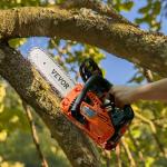 VEVOR 25.4 CC 2-Cycle Top Handle Gas Powered Chainsaw 12 Inch Petrol Handheld Cordless Chain Saw for Tree Wood Cutting