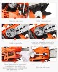 VEVOR 25.4 CC 2-Cycle Top Handle Gas Powered Chainsaw 12 Inch Petrol Handheld Cordless Chain Saw for Tree Wood Cutting