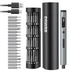 90-in-1 Mini Electric Screwdriver, SMOOTHARMOR Precision Screwdriver Set Cordless with 78 S2 Bits, 0.15-0.55 N.m Torque, Magnetic Storage, 500mAh, LED Light, Power Repair Tool Kit for Phone Laptop PS5