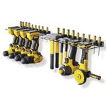 RacKeaLsi 2 Pack Drill Holder, Power Tool Organizer Wall Mount, Heavy Duty Garage Storage and Tool Organizer, Ideal Garage Organization Gifts for man, 8 Slots for Power Tools and 32 Screwdriver Rack