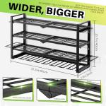 Large Power Tool Organizer Wall Mount, Garage Storage Cordless Tool Organizer with Screwdriver Holder, Heavy Duty Metal Storage Rack with 8 Drill Holder 4 Layer, Gifts for Men Who Have Everything