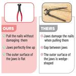 Bates Nail Puller - Cat's Paw Nail Puller & Remover, End Cutting Pliers, Staple Puller, Carpenter's Tool