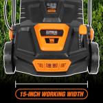 WEN 15-Inch 13-Amp 2-in-1 Electric Dethatcher and Scarifier with 12-Gallon Collection Bag (DT1315)
