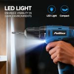 PULITUO Tool Set, 148-Piece Home Drill Set with 12V Blue Cordless Drill, Hand Tool Kits, and Tool Box, Suitable for Men, Women, and DIY Enthusiasts for Home Improvement.