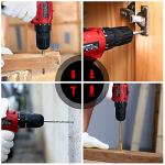 DD dedeo Tool Set with Drill, 108Pcs Cordless Drill Household Power Tools Set with 16.8V Lithium Driver Claw Hammer Wrenches Pliers DIY Accessories Tool Kit