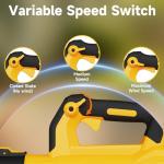 Leaf Blower Cordless with 2× 5.0Ah Batteries and Charger, 21V Electric, Lightweight Battery Powered Blowers for Lawn Care, Yard, Patio Cleaning, Blowing Leaves & Dust, Yellow