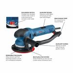 BOSCH GET75-6N Electric Orbital Sander, Polisher - 7.5 Amp, Corded, 6 Inch Disc Size - Dual-Mode: Random Orbit & Turbo