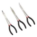Amazon Basics Long Reach Needle Nose Pliers Tool Set, 3-Piece, Black