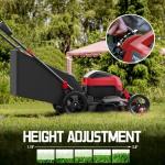 PowerSmart Electric Cordless Lawn Mower 17" 40V, 3-in-1 Brushless Push Lawn Mower, Lightweight, Foldable Handles