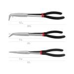 Amazon Basics Long Reach Needle Nose Pliers Tool Set, 3-Piece, Black