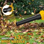 Nelhalt 20V Cordless Leaf Blower, Max 600 CFM/125 MPH Turbo Boost Mode Compatible with DeWALT 20V Max Battery, Brushless Motor, Ergonomic 3.6LBS for Driveway & Yard, Tool Only