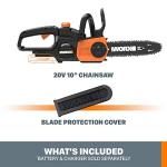 Worx 20V 10" Cordless Chainsaw Power Share with Auto-Tension (Tool Only) - WG322.9
