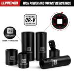 LLNDEI 3/8" 58Pcs Cordless Electric Ratchet Wrench Set with Socket Set,12V High Capacity Electric Wrench(40FT-LBS(55N.M)) with Adjustable Speed,etc, LED Light for Battery.