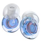 High Fidelity Ear Plugs, Reusable Silicone Earplugs for Concert, Rave, Work, Musicians - 5 Pair Ear Tips in S/M/L, 18-25 dB Noise Cancelling Ear Plugs (Blue)