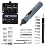 XIOOHXBS Electric Screwdriver 3.6V，Mini Cordless Power Screwdriver Set, Precision Bits with 250 RPM Powerful Motor,LED Lights,Portable Toolbox for Electronics Appliances Repairs