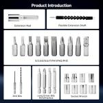 XIOOHXBS Electric Screwdriver 3.6V，Mini Cordless Power Screwdriver Set, Precision Bits with 250 RPM Powerful Motor,LED Lights,Portable Toolbox for Electronics Appliances Repairs