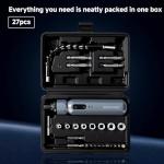 XIOOHXBS Electric Screwdriver 3.6V，Mini Cordless Power Screwdriver Set, Precision Bits with 250 RPM Powerful Motor,LED Lights,Portable Toolbox for Electronics Appliances Repairs