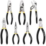 Vivicreate 7-Piece Pliers Set Heavy Duty Multipurpose Tools for Home Repair DIY Auto Electrical Work Includes Long Nose Slip Joint Linesman and Diagonal Pliers Alicates de Corte Herramientas