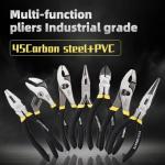 Vivicreate 7-Piece Pliers Set Heavy Duty Multipurpose Tools for Home Repair DIY Auto Electrical Work Includes Long Nose Slip Joint Linesman and Diagonal Pliers Alicates de Corte Herramientas