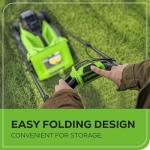 Greenworks 24V 13" Brushless (Push) Cordless Lawn Mower, 4.0Ah Battery and Charger