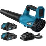 Leaf Blower, Electric Cordless Leaf Blower with 2 Batteries and Charger, 2 Speed Mode, Lightweight Leaf Blowers for Blowing Leaves, Lawn Care, Patio Cleaning and Dust