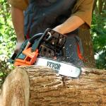 VEVOR Gas Chainsaw 52CC 2-Cycle Gasoline Powered Chainsaw 18 Inch Handheld Cordless Petrol Chain Saws For Forest, Wood, Garden and Farm Cutting Use