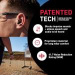 Safariland Pro Impulse Hearing Protection, In Ear Earplugs with Keychain Storage Case - Hearing Protection for Firing Range, Shooting and Hunting