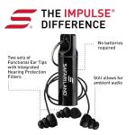 Safariland Pro Impulse Hearing Protection, In Ear Earplugs with Keychain Storage Case - Hearing Protection for Firing Range, Shooting and Hunting