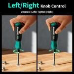 GRENPRO 4V Electric Screwdriver, Rechargeable Cordless Screwdriver Set with 51 Magnetic Bits, LED Light, Left/Right Rotation, USB Charging Cable & Carrying Case, Ideal for Home Repairs