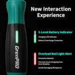 GRENPRO 4V Electric Screwdriver, Rechargeable Cordless Screwdriver Set with 51 Magnetic Bits, LED Light, Left/Right Rotation, USB Charging Cable & Carrying Case, Ideal for Home Repairs