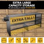 RacKeaLsi Large Power Tool Organizer Wall Mount, 4 Layer Garage Storage Cordless Tool Organizer with 8 Drills Holder, Heavy Duty Premium Metal Load 400 lbs, Ideal Garage Organization Gifts for Men