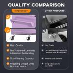 INTERGREAT 8 Drawers Tool Chest, 42'' Large Rolling Tool Chest with Drawers, Detachable Top Tool Box, Tool Cabinet for Repair Room,Warehouse, Rolling Tool Box with Hooks,Tray Divider,Liners(Purple)