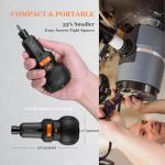 Vocforce 4V 3-Speed Electric Screwdriver 400rpm Max, 3-Torque Adjustable, 5" Compact Small Cordless Lithium Screwdriver w/USB-C Charger, Dual LED Light and 22pcs Bits Set