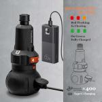 Vocforce 4V 3-Speed Electric Screwdriver 400rpm Max, 3-Torque Adjustable, 5" Compact Small Cordless Lithium Screwdriver w/USB-C Charger, Dual LED Light and 22pcs Bits Set